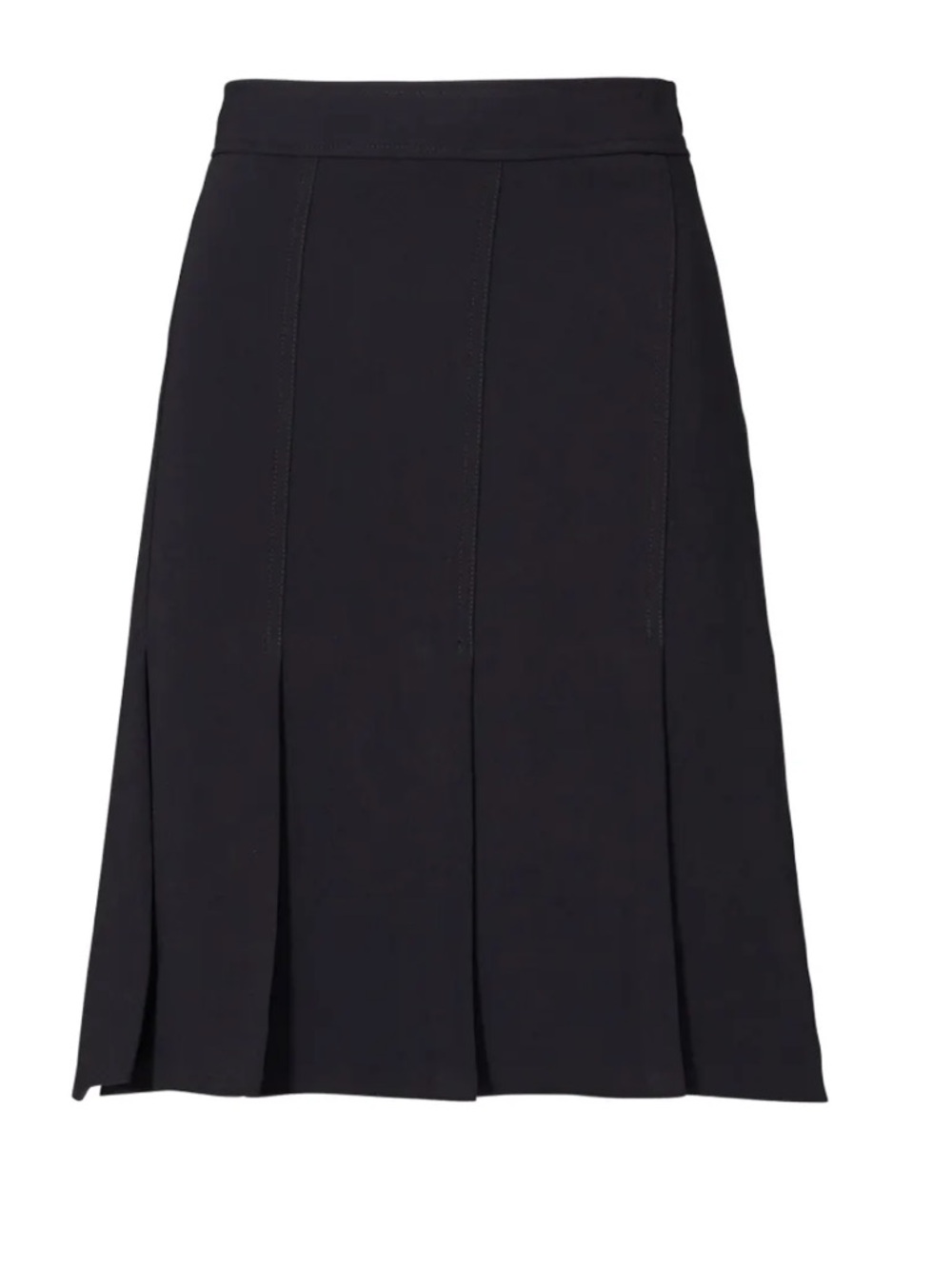 Trina Turk, black car wash skirt - bottom pleats - NWT - Sz 6 / Neiman Marcus